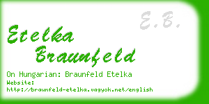 etelka braunfeld business card